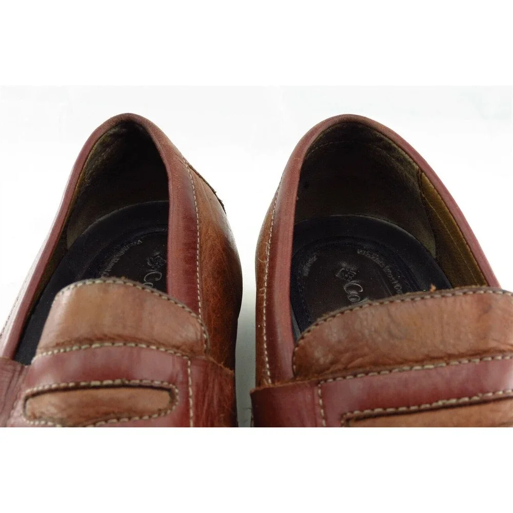 Columbia Shoes Sz 9.5‎ M Almond Toe Brown Loafer Leather Men
